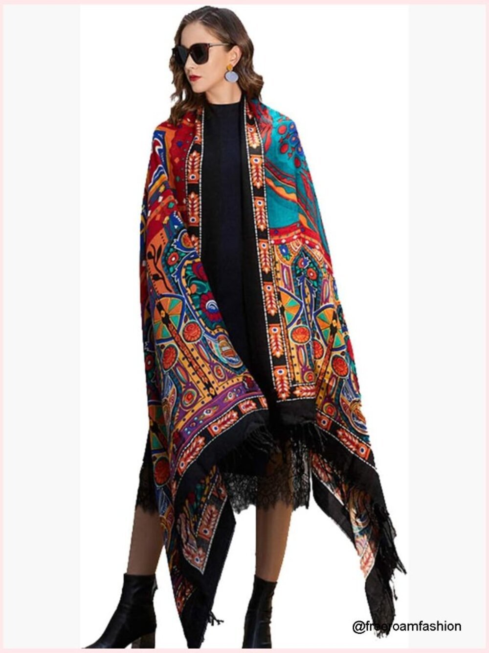 Extra Large 100% Merino Wool Pashmina Travel Shawl Wrap